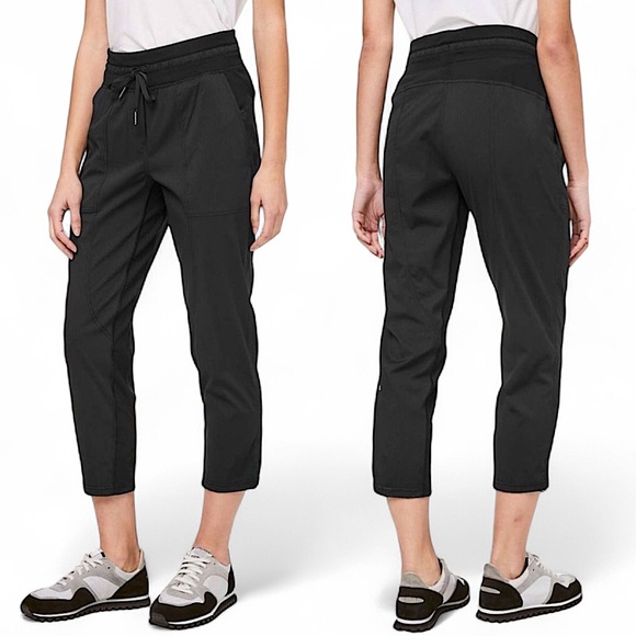 Lululemon Dance Studio Crop *25" Black 2 Drawstring Yoga Swift Pants W6AVQS - Picture 1 of 15